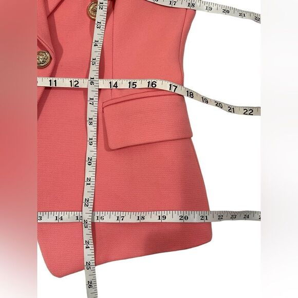 Pineapple Women’s Double Breasted pink Blazer With Gold Buttons Jacket Size M - Picture 12 of 14